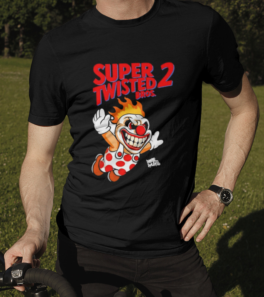 Super Twisted 2 Bros Sweet Tooth Twisted Metal Video Game Mashup T-Shirt