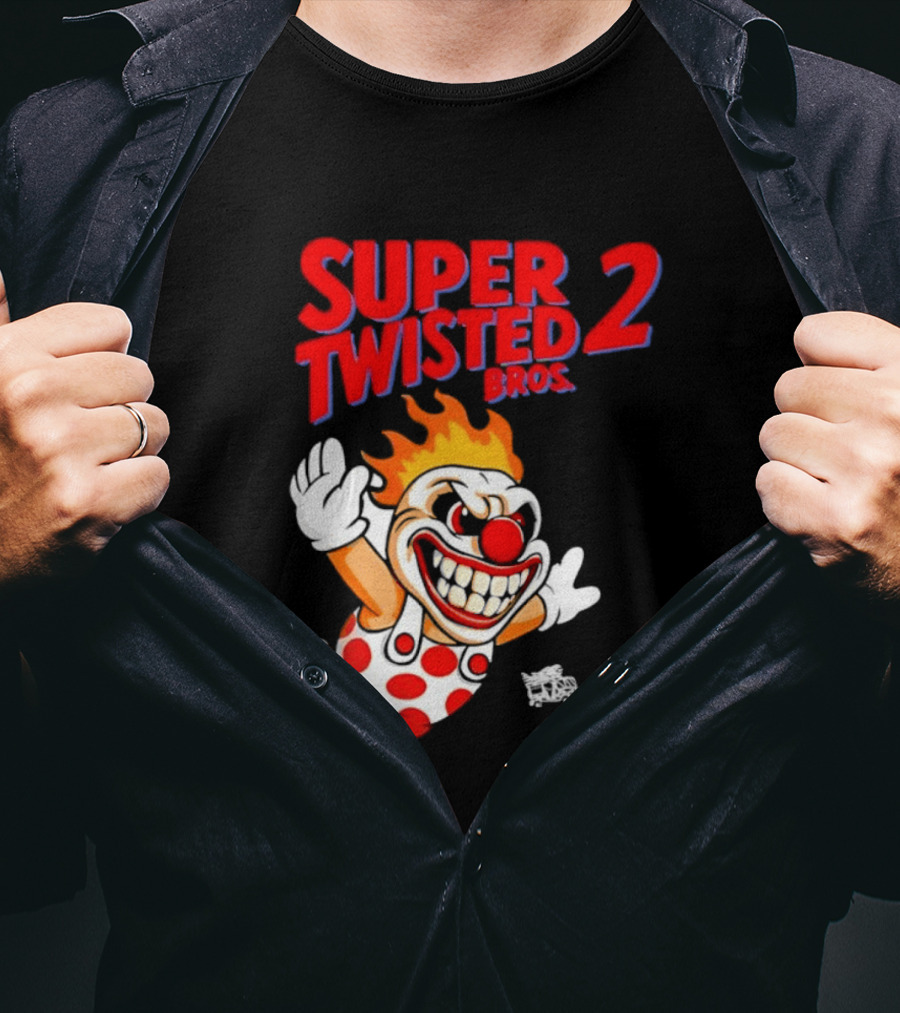 Super Twisted 2 Bros Sweet Tooth Twisted Metal Video Game Mashup T-Shirt