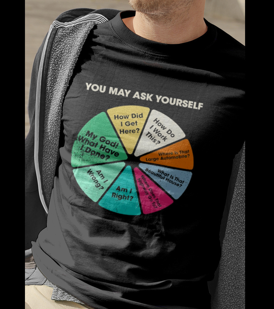 Talking Heads Pie Chart Lyrics You May Ask Yourself Once In A Lifetime T-Shirt