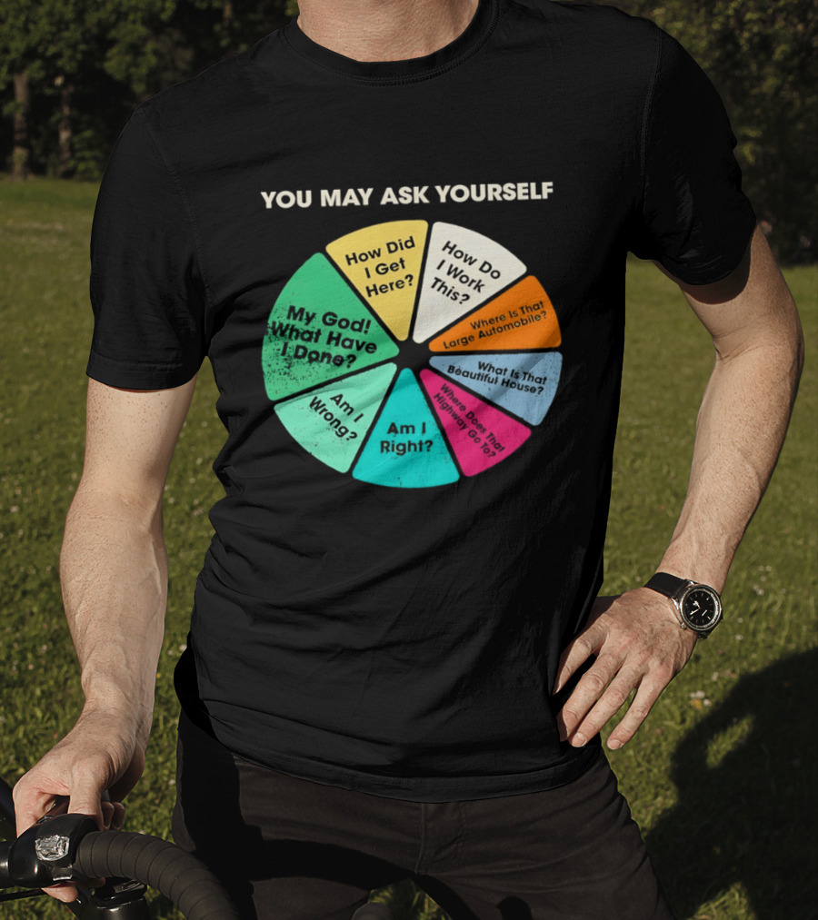 Talking Heads Pie Chart Lyrics You May Ask Yourself Once In A Lifetime T-Shirt