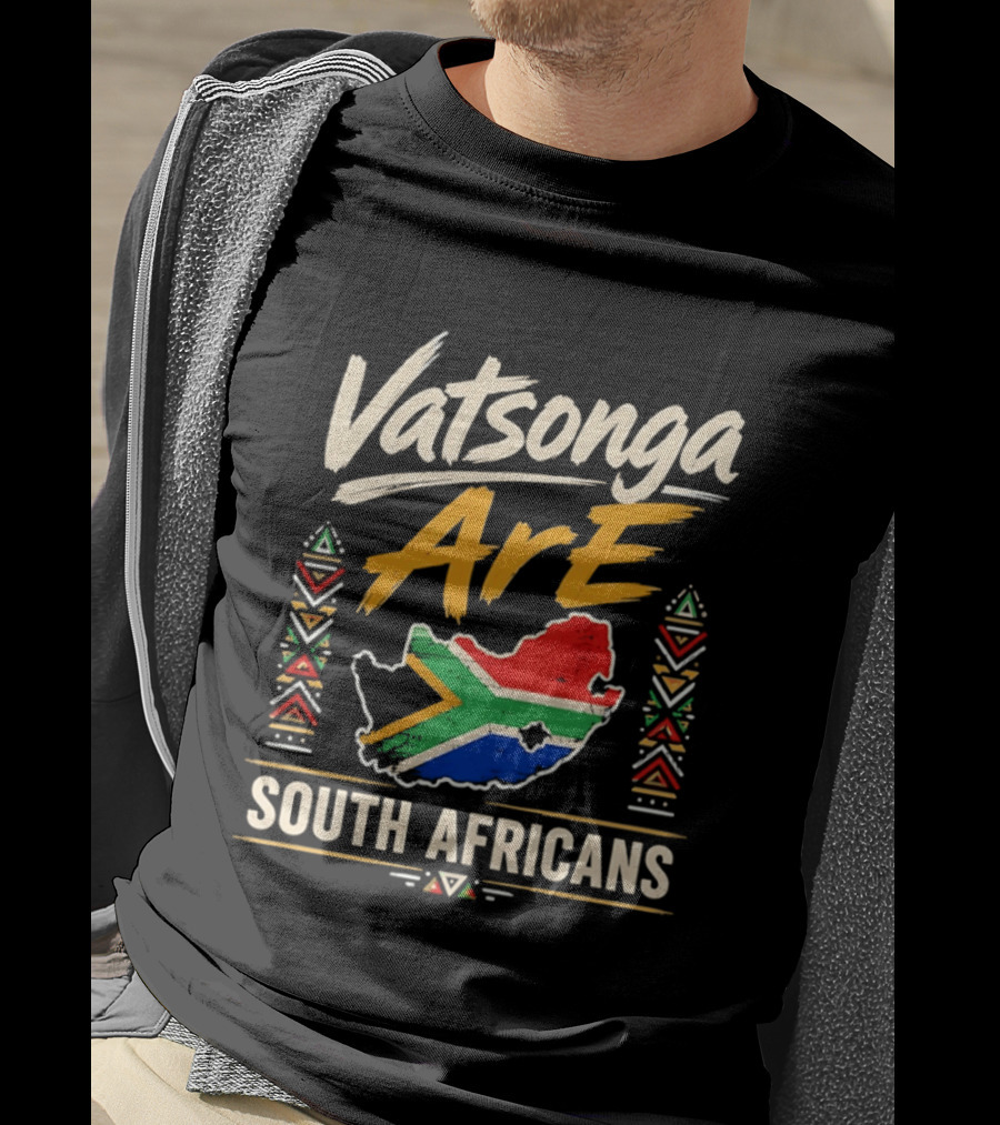 Vatsonga Are Proud South Africans Flag Map T-Shirt
