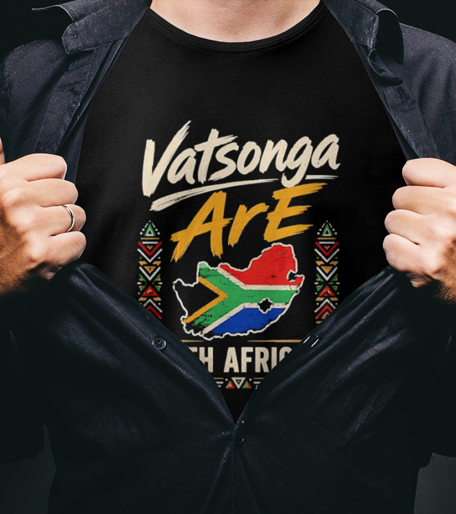 Vatsonga Are Proud South Africans Flag Map T-Shirt