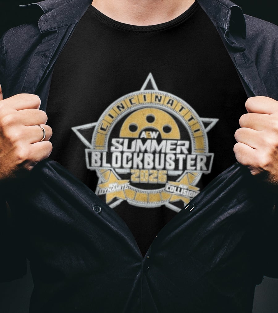 AEW Summer Blockbuster 2026 Cincinnati Event New Dynamite New Collision T-Shirt
