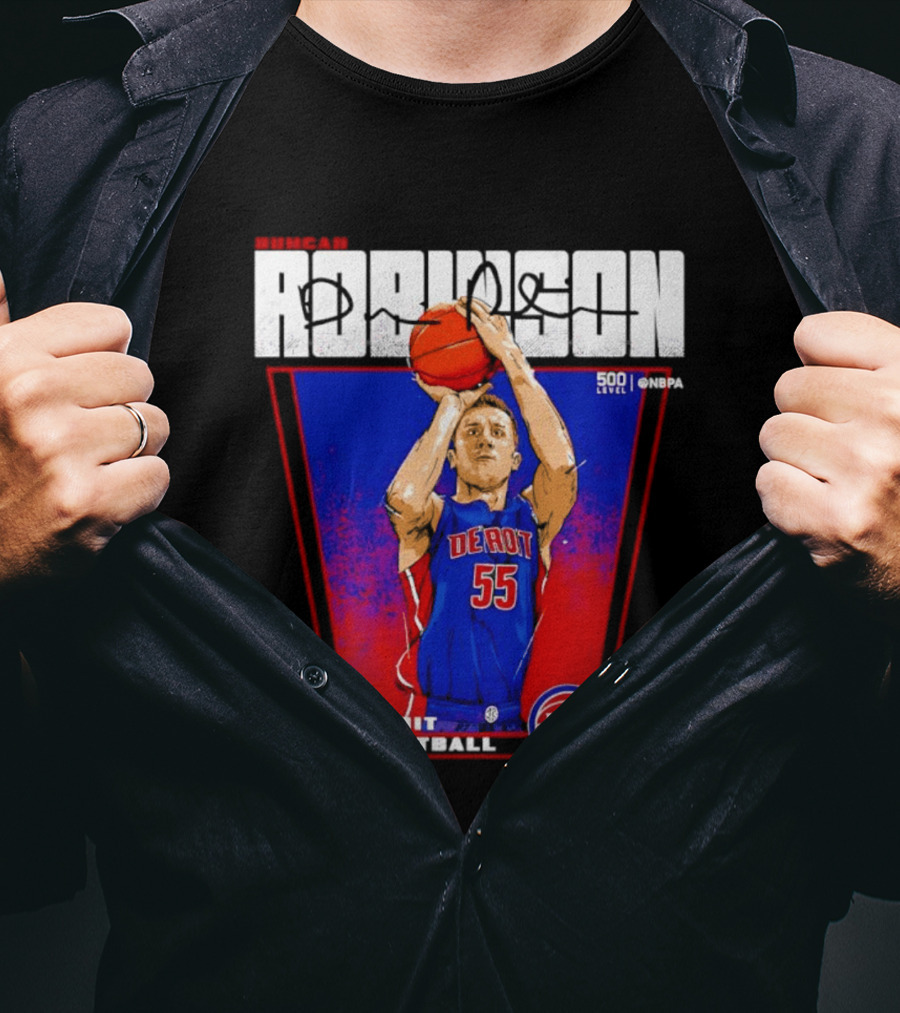 Duncan Robinson Detroit Pistons Basketball NBA Number 55 T-Shirt