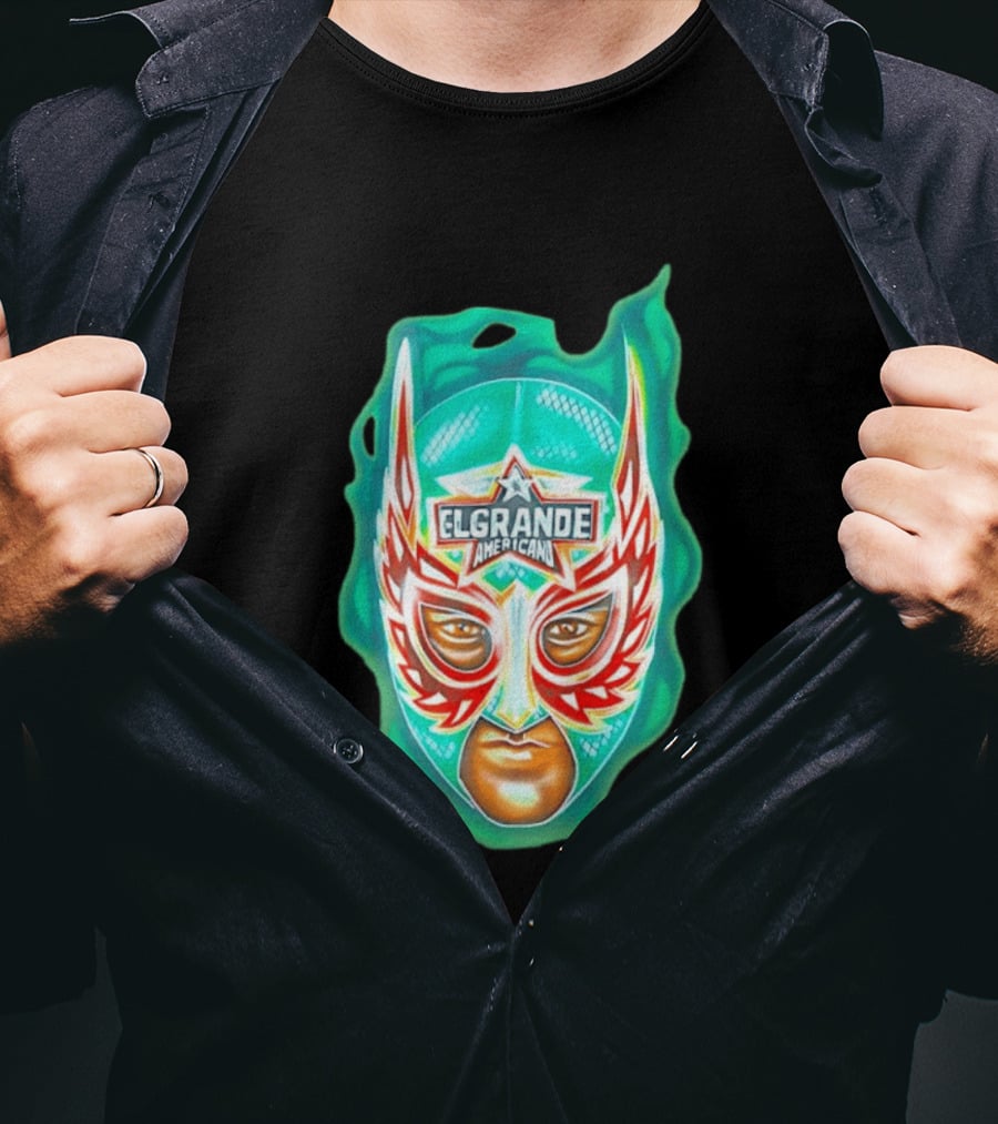 El Grande Americano Luchador Mask Art Bright T-Shirt