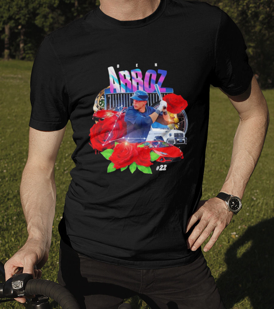 Ben Arroz Baseball Player Luxury Cars Roses #22 T-Shirt