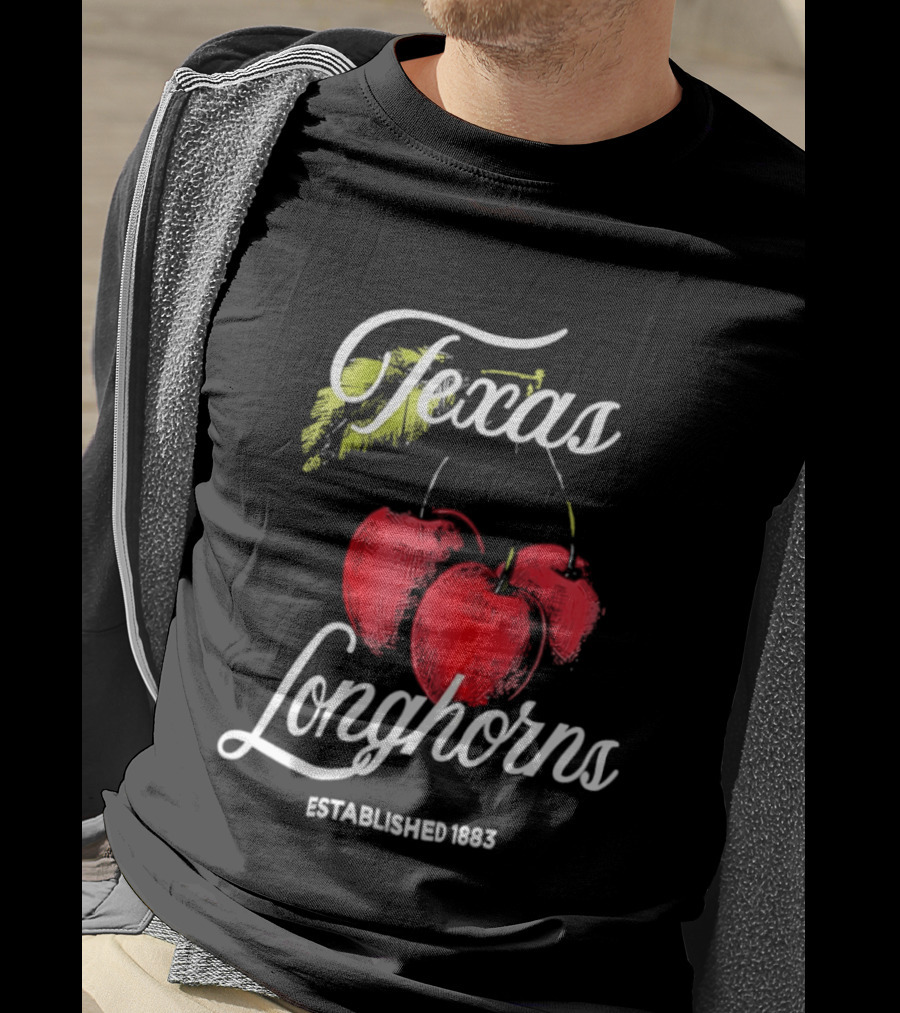 Texas Longhorns Cherry Established 1883 Montauk T-Shirt