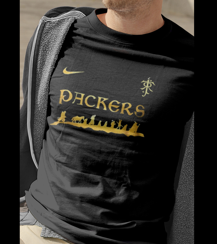 Nike Packers Fellowship Journey Football Lord Of The Rings Collaboration T-Shirt