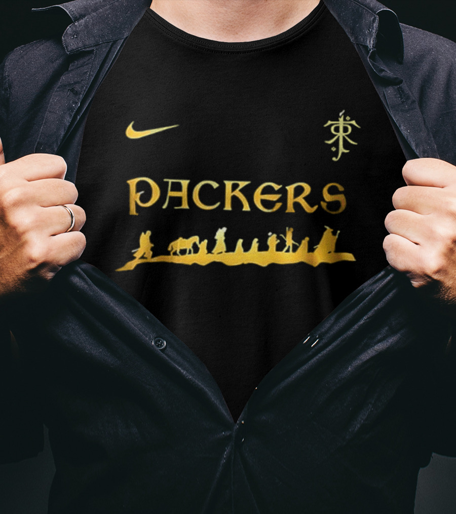 Nike Packers Fellowship Journey Football Lord Of The Rings Collaboration T-Shirt