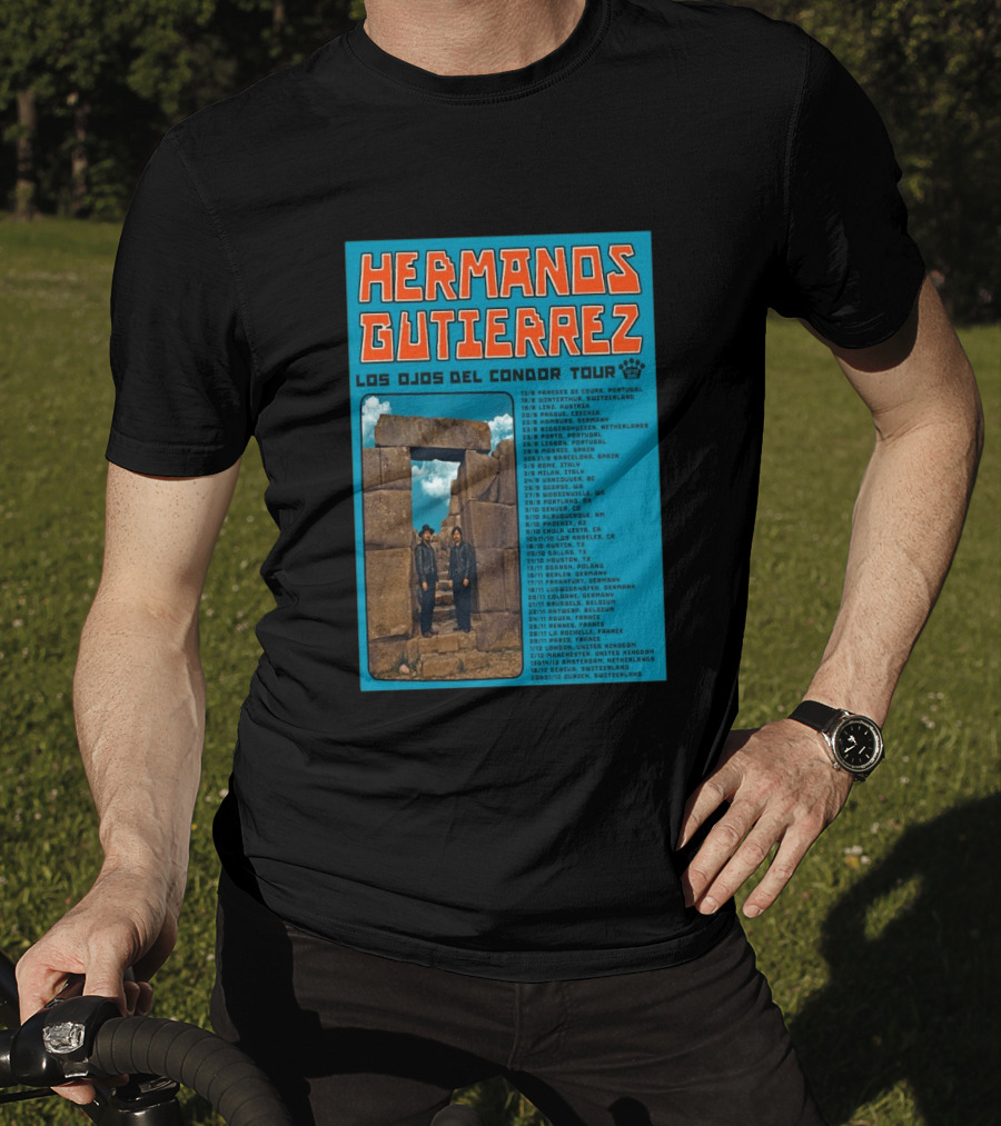 Hermanos Gutierrez Los Ojos Del Condor Tour 2026 Portugal Switzerland Germany Netherlands Spain USA Mexico Canada T-Shirt