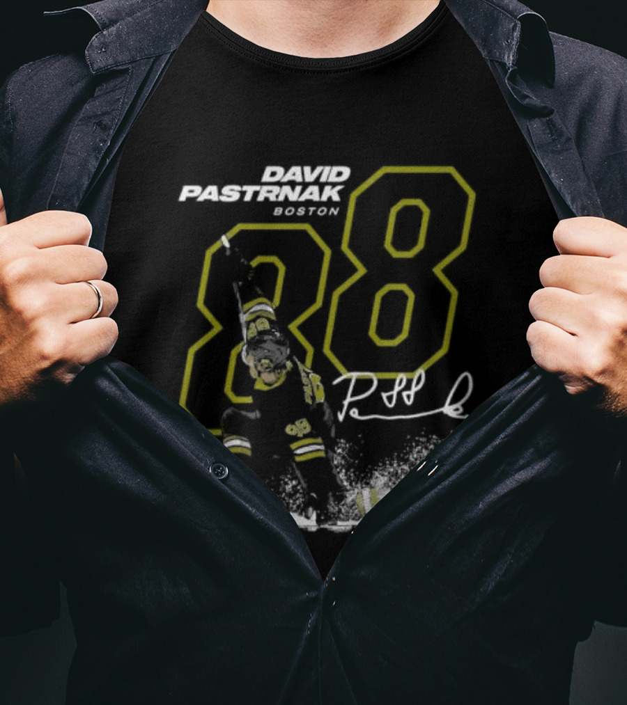 David Pastrnak 88 Boston Bruins NHL Player Fan Gear T-Shirt