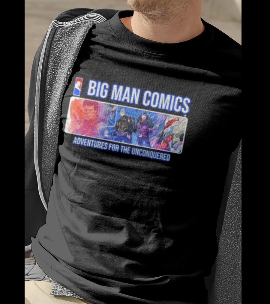 Big Man Comics Adventures For The Unconquered Dean Cain Action Heroes T-Shirt