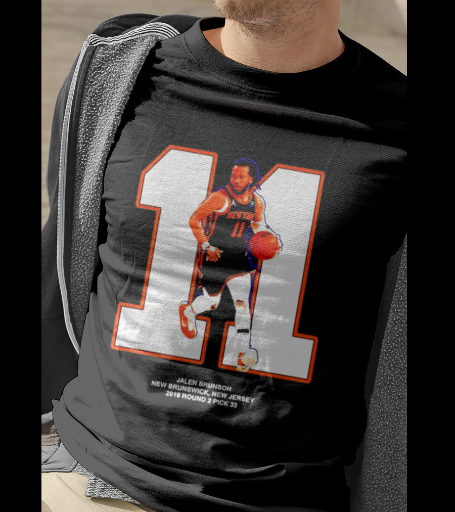 New York Knicks Jalen Brunson Number 11 New Brunswick Basketball T-Shirt