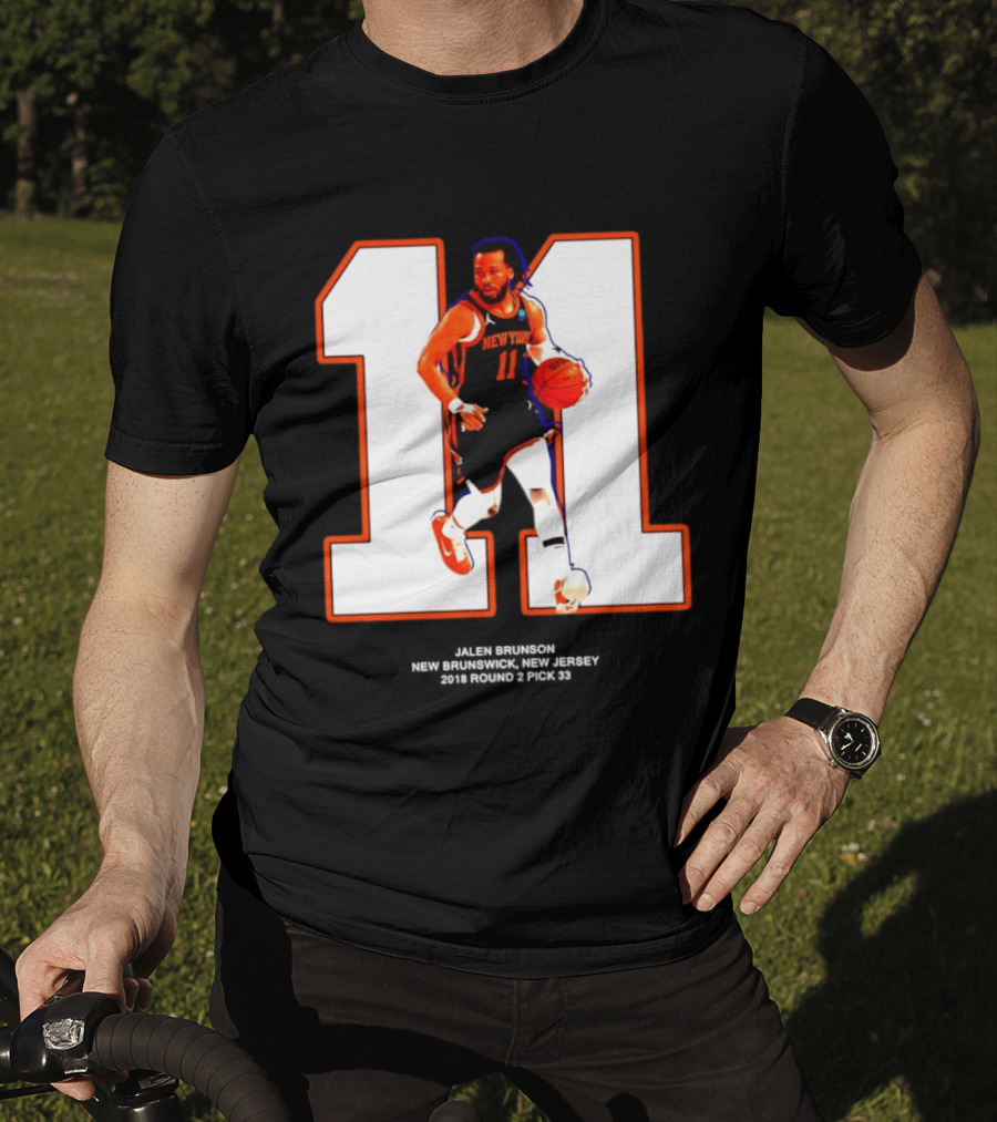 New York Knicks Jalen Brunson Number 11 New Brunswick Basketball T-Shirt