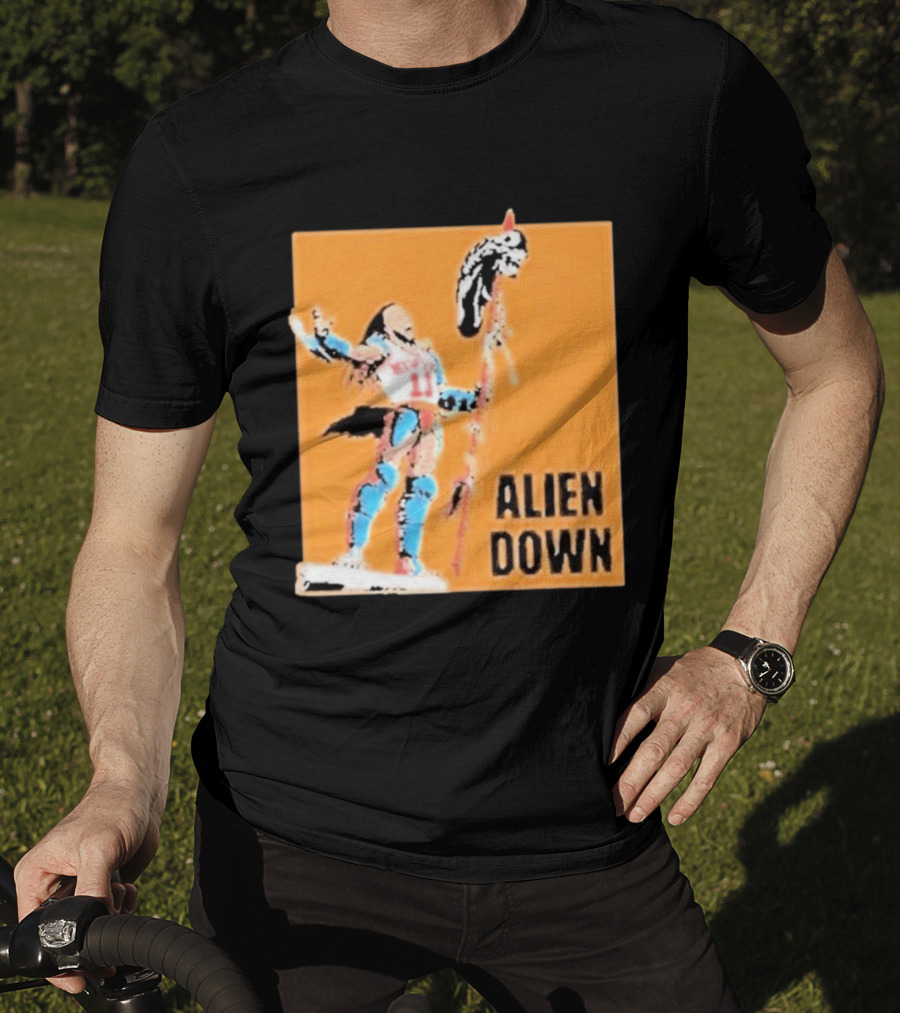 Jalen Brunson Knicks 11 Alien Down Spurs Wemby T-Shirt