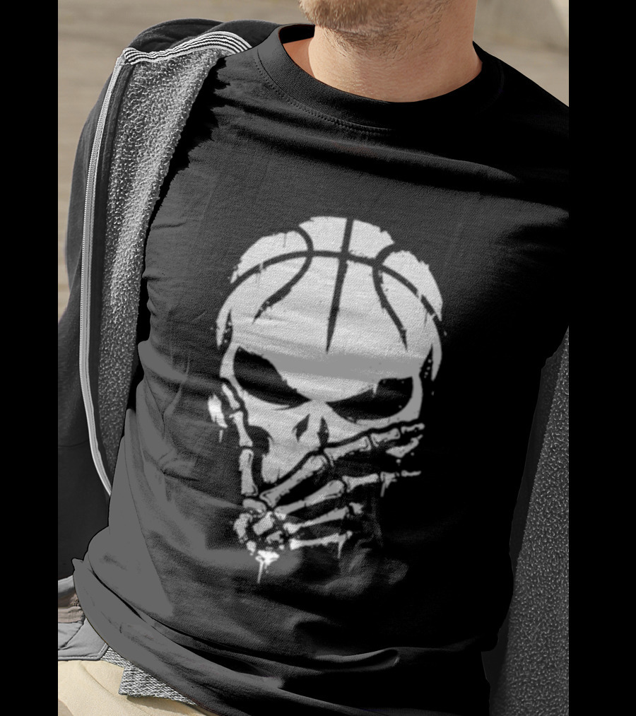 Jalen Brunson The Brunisher Skull Basketball 3 Points Pose T-Shirt