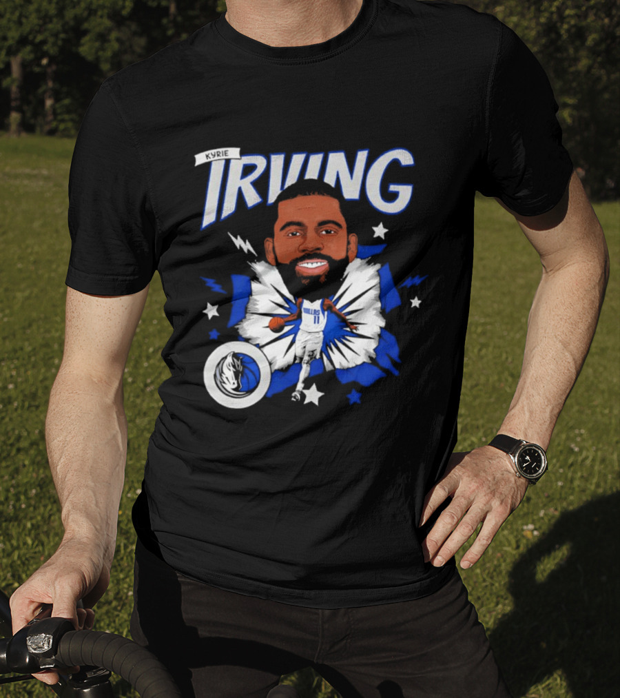 Kyrie Irving Dallas Mavericks NBA Number 11 Player Starburst T-Shirt