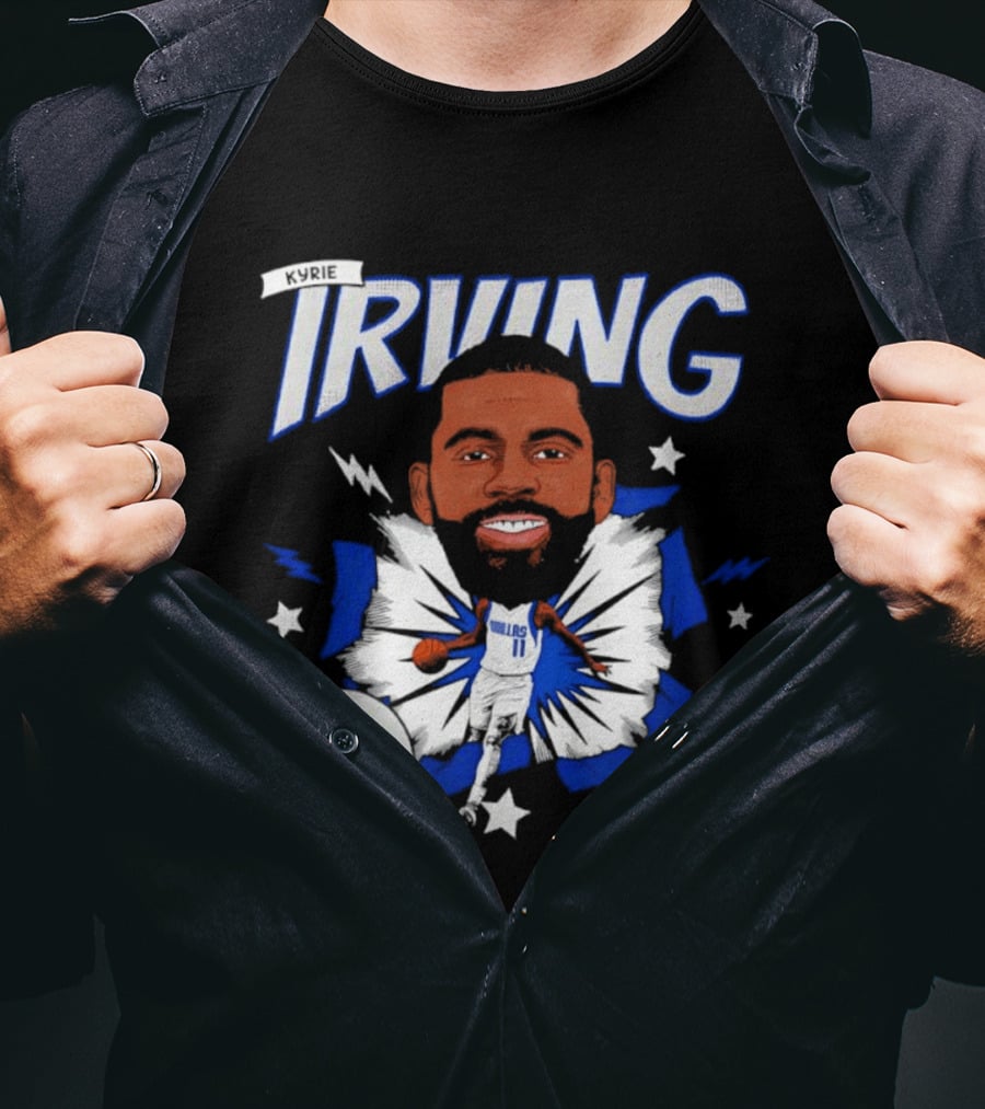 Kyrie Irving Dallas Mavericks NBA Number 11 Player Starburst T-Shirt