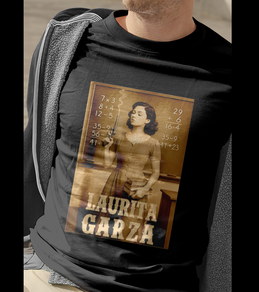 Laurita Garza Vintage Western Classroom Scene T-Shirt