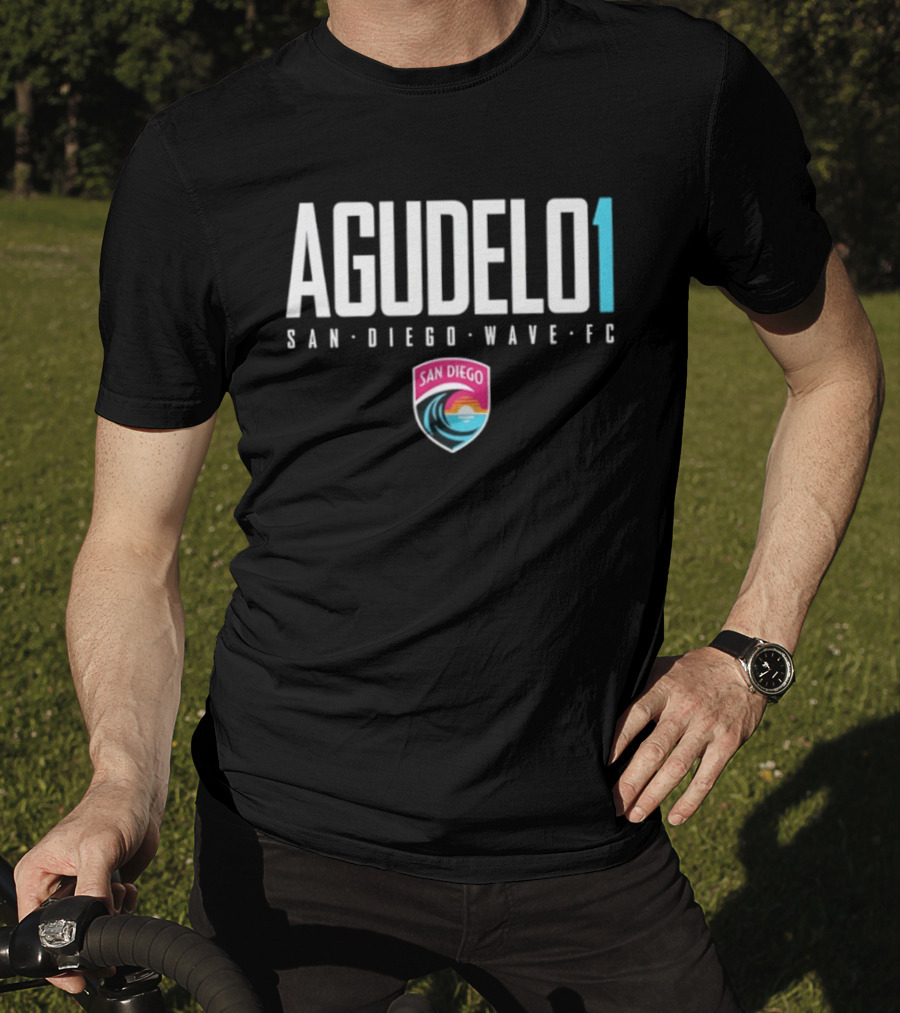 San Diego Wave FC Agudelo 1 Elite Player Name And Number T-Shirt