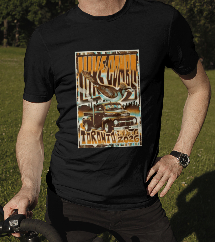 Luke Combs 2026 Tour Toronto June 5 6 Truck And Bird Skyline T-Shirt