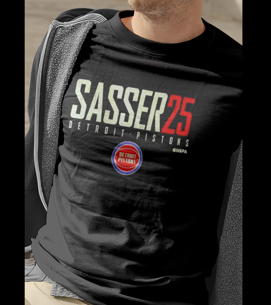 Sasser 25 Detroit Pistons NBA Basketball Marcus Sasser T-Shirt