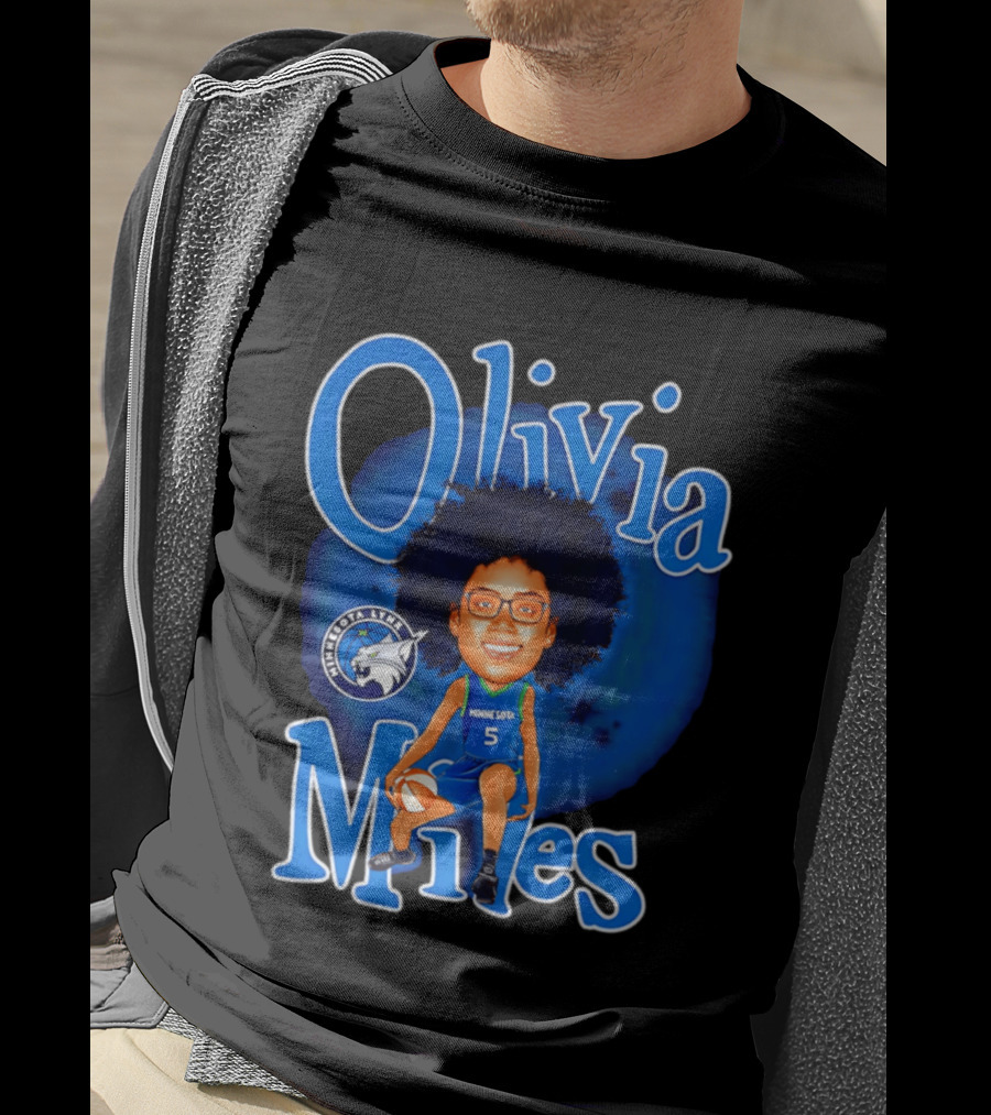 Olivia Miles Minnesota Lynx Basketball Player Caricature T-Shirt