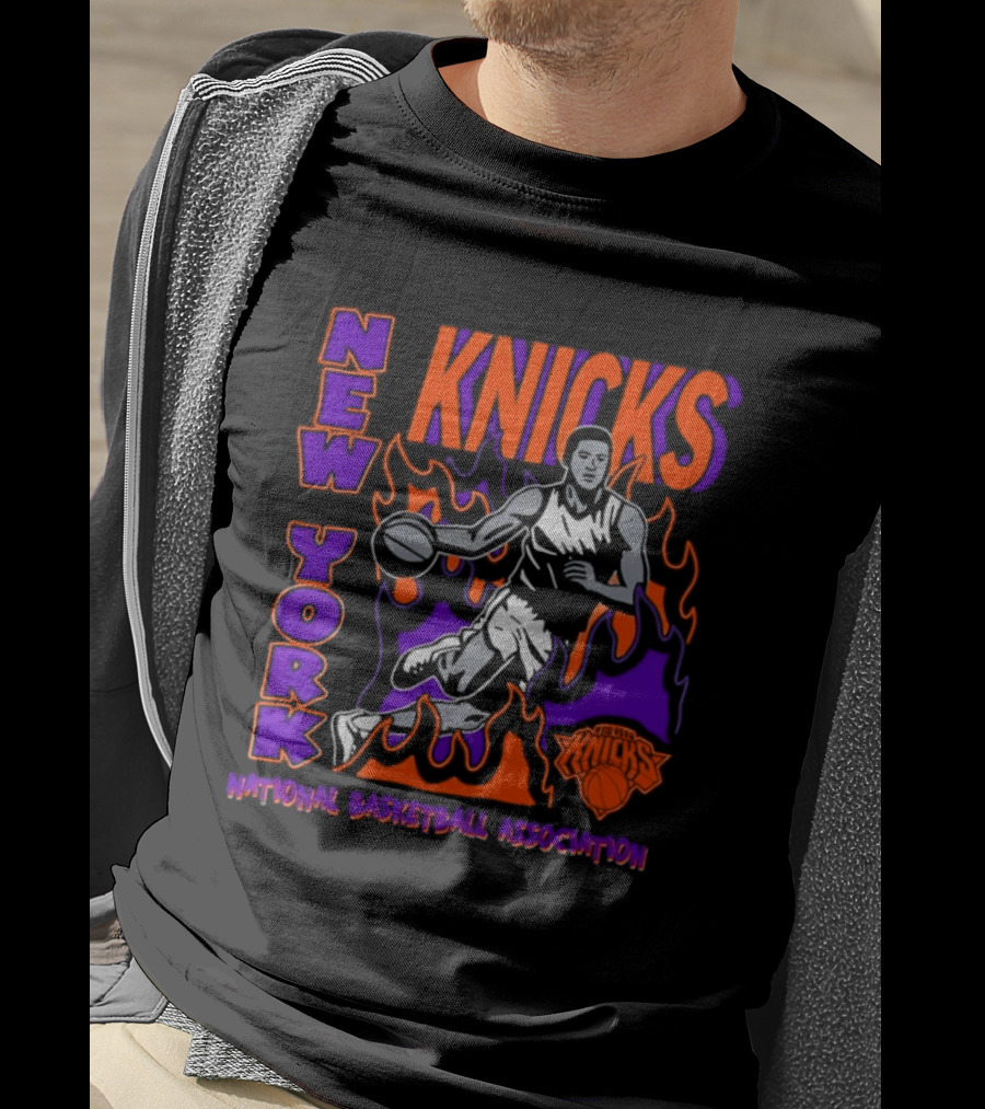 New York Knicks National Basketball Association Flame Player T-Shirt