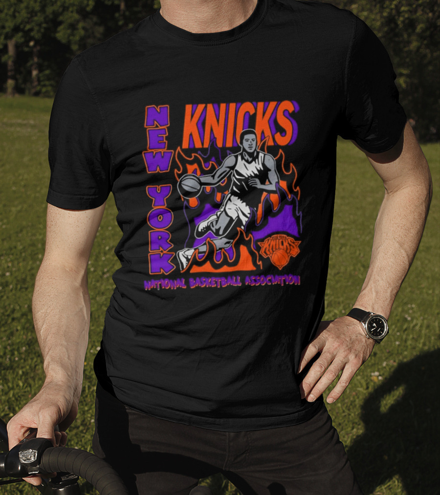 New York Knicks National Basketball Association Flame Player T-Shirt