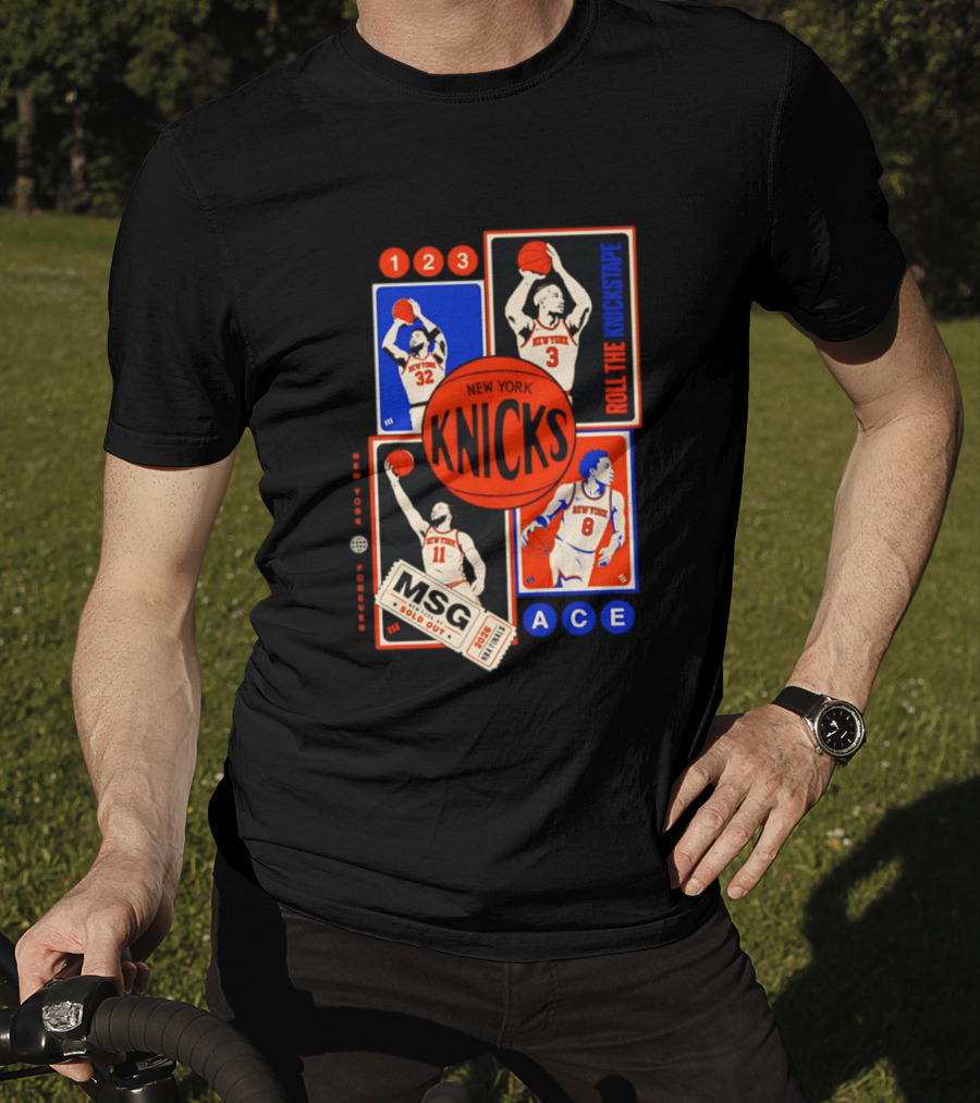 New York Knicks Roll The Knickstape MSG Ace 123 T-Shirt
