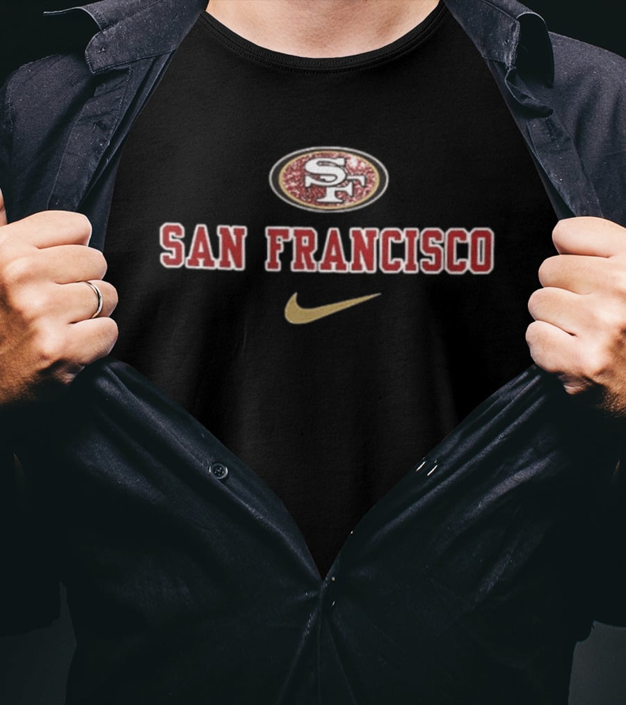 San Francisco 49ers Jesus In My Heart Diamond Tears Nike 2 Sided T-Shirt