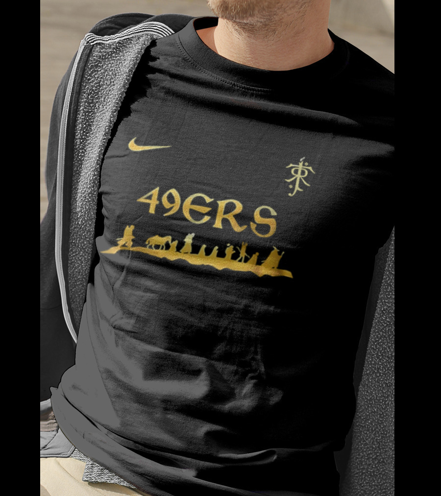 San Francisco 49ers 2 Sided Nike X The Lord Of The Rings Collaboration T-Shirt