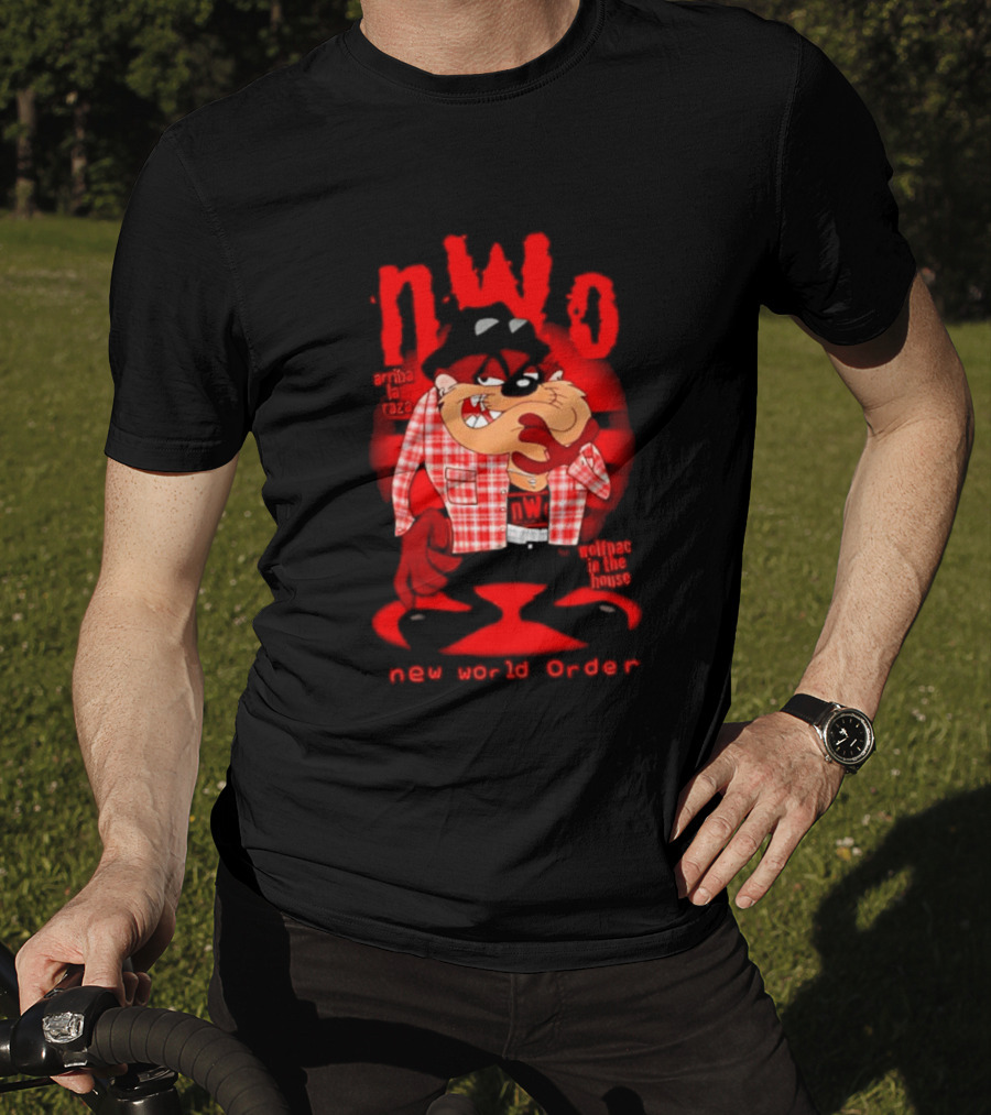 NWo Wolfpac Taz Tasmanian Devil New World Order Arriba La Raza T-Shirt