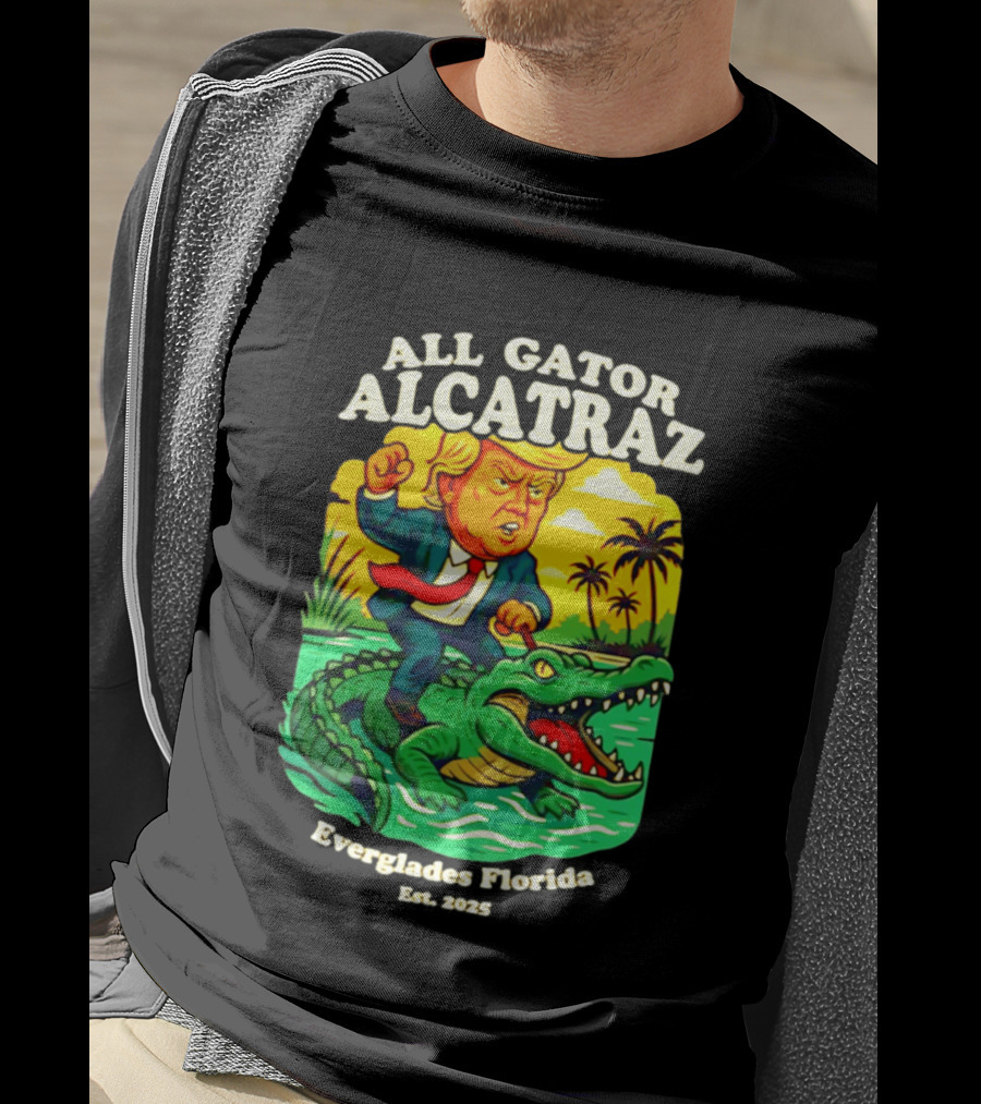 All Gator Alcatraz Everglades Florida Est 2025 T-Shirt