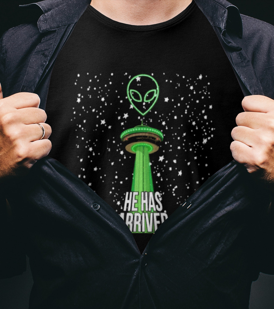 Victor Wembanyama Alien Tower Of The Americas San Antonio Spurs UFO He Has Arrived T-Shirt