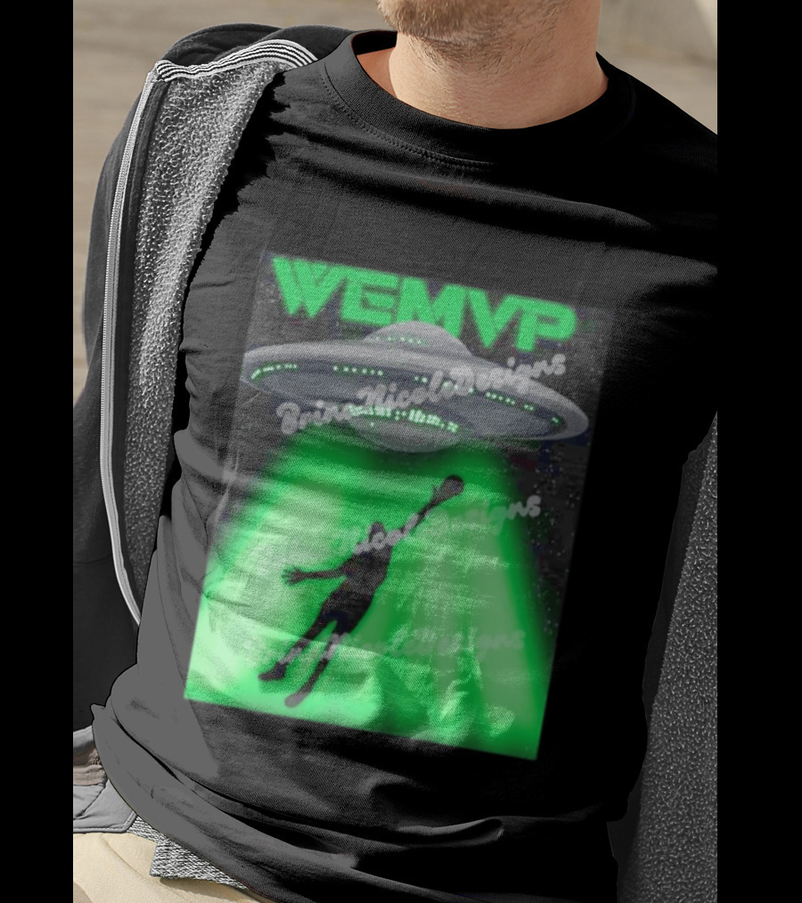 WEMVP Victor Wembanyama UFO Alien Abduction Basketball Player T-Shirt