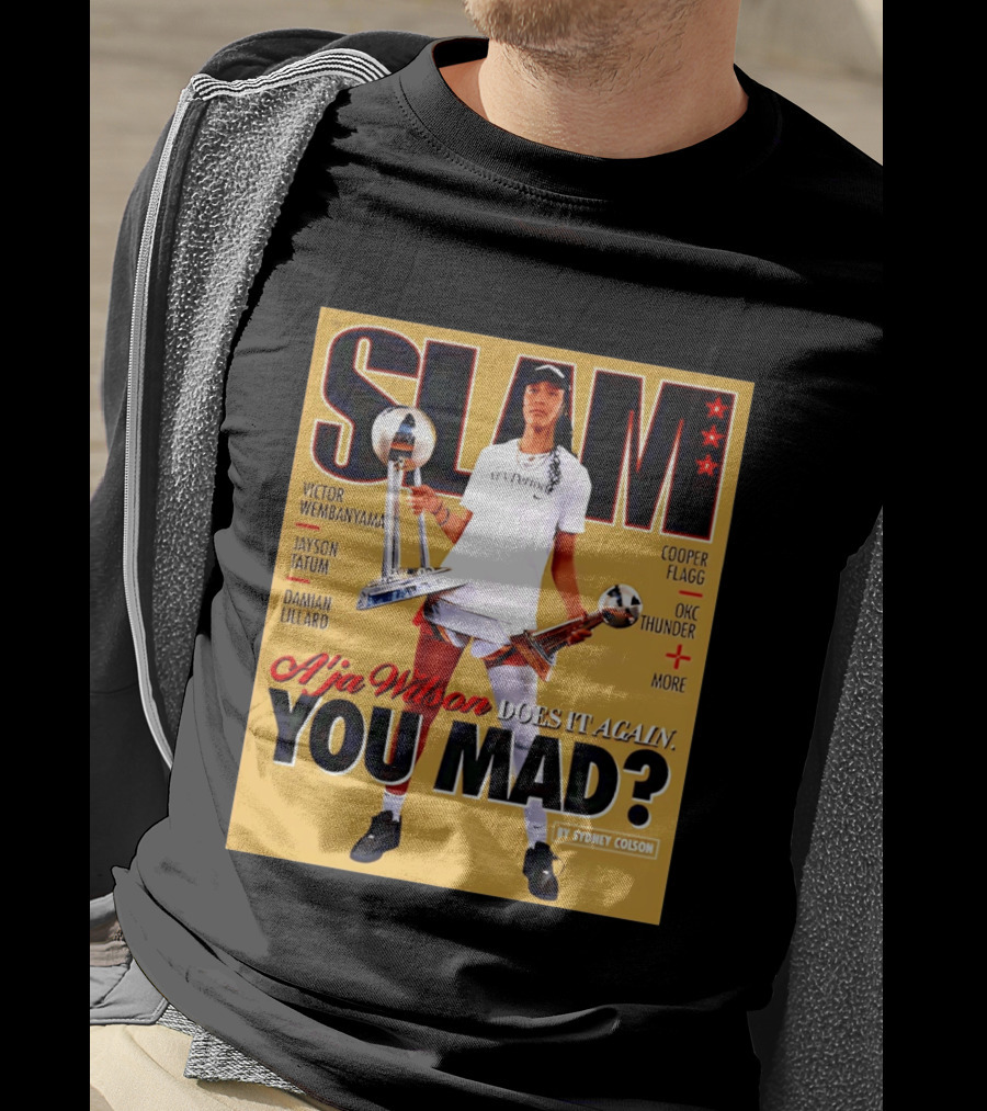Slam A'ja Wilson Does It Again You Mad? T-Shirt