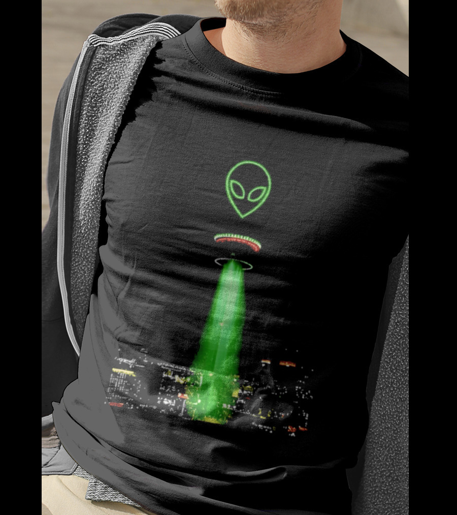 Alien Victor Wembanyama San Antonio Spurs Tower Of The Americas City Night Sky T-Shirt