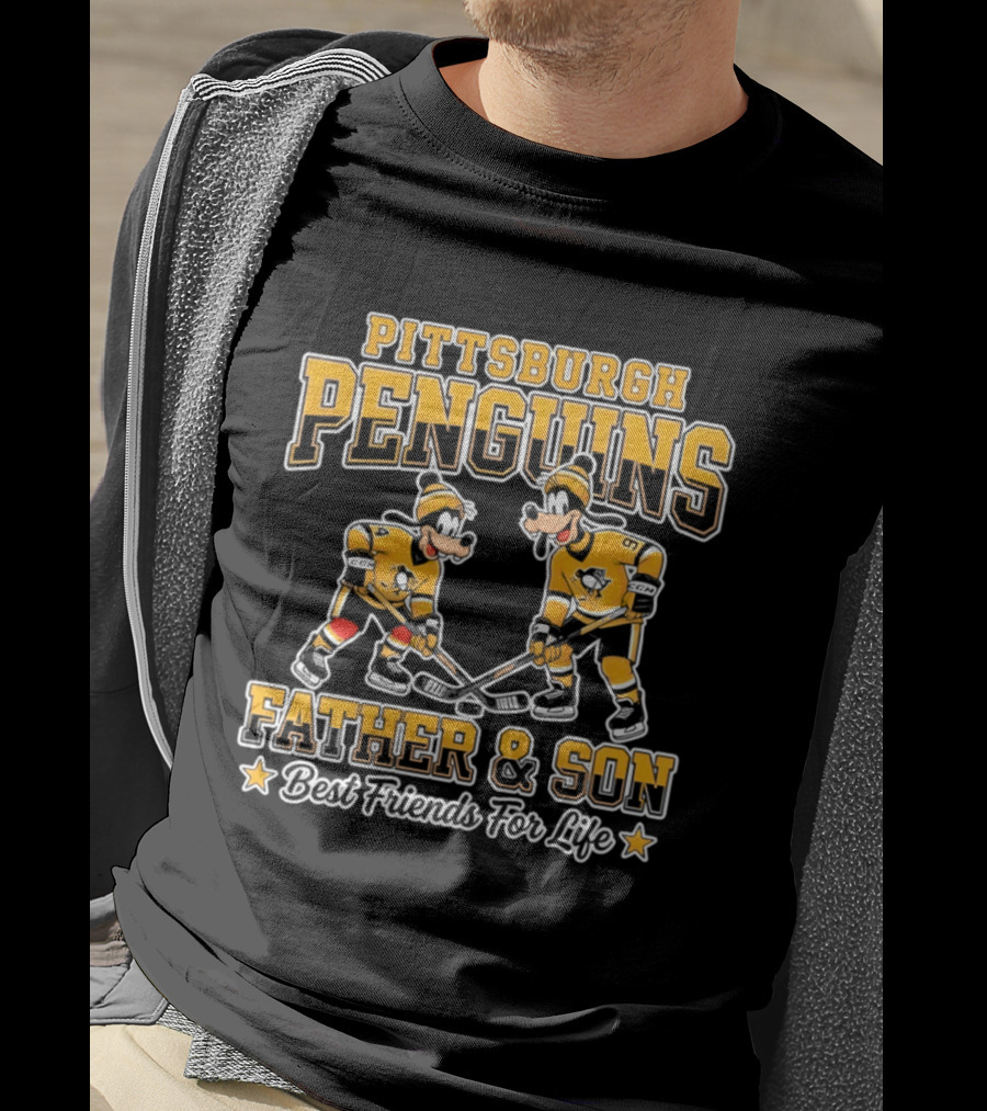 Pittsburgh Penguins Goofy Father And Son Best Friends For Life T-Shirt