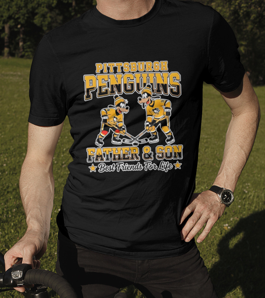 Pittsburgh Penguins Goofy Father And Son Best Friends For Life T-Shirt