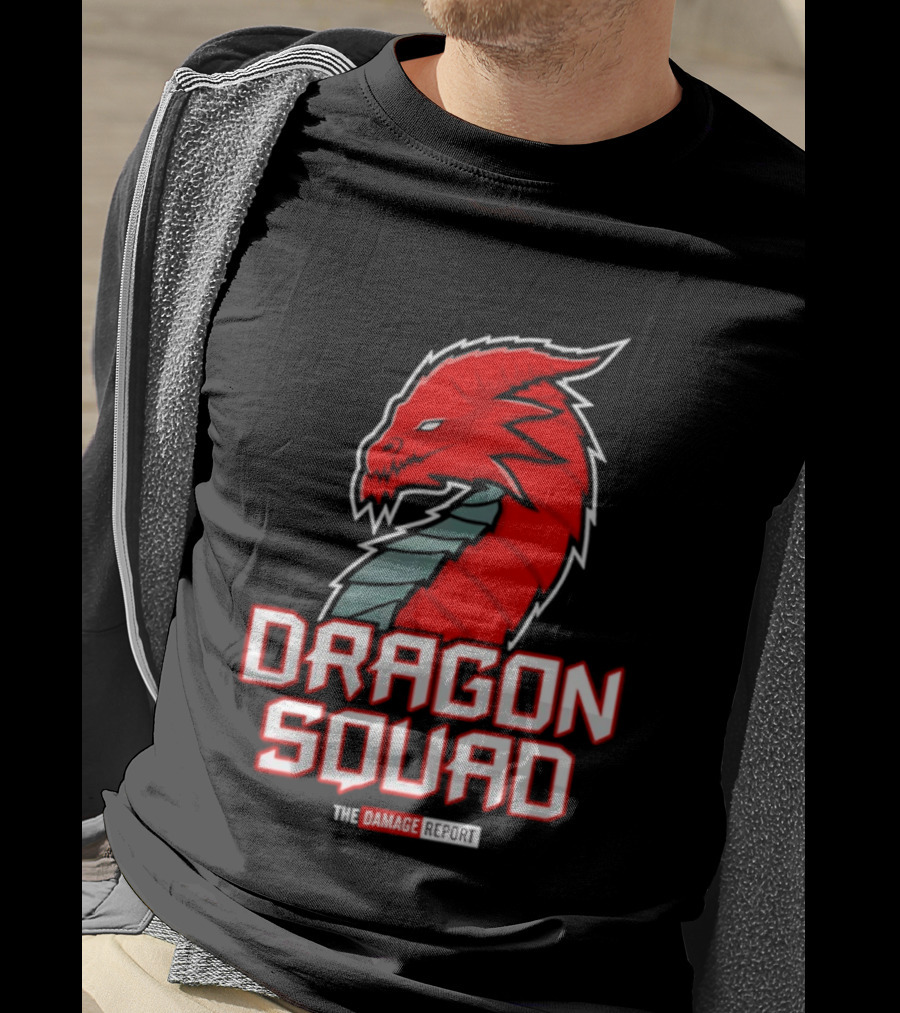 Dragon Squad The Damage Report Red Dragon Head T-Shirt