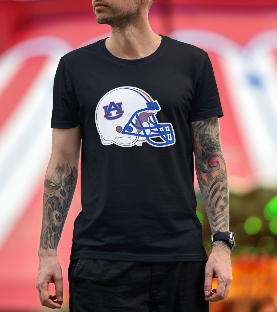 Auburn Tigers Football Helmet AU T-Shirt