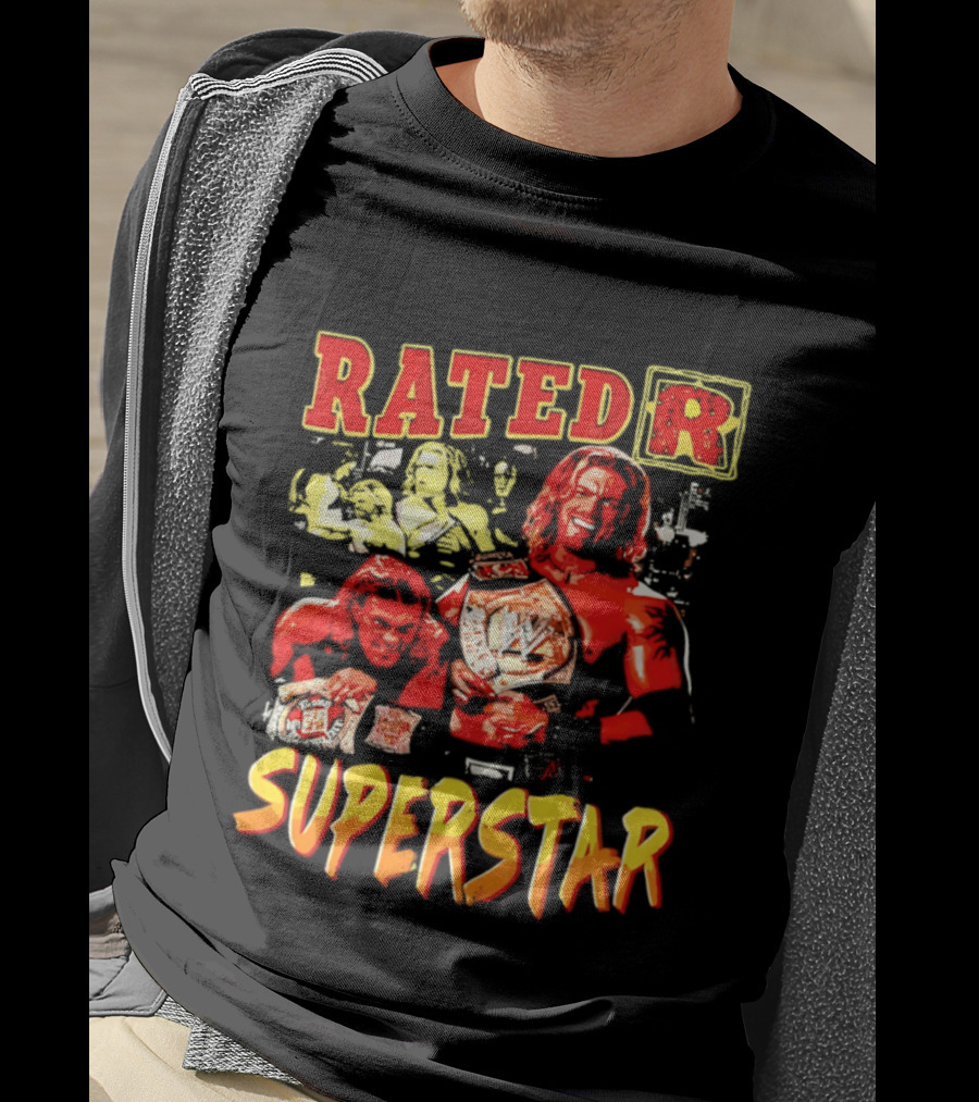 Rated R Superstar WWE Champion Edge Title Belt Wrestler T-Shirt