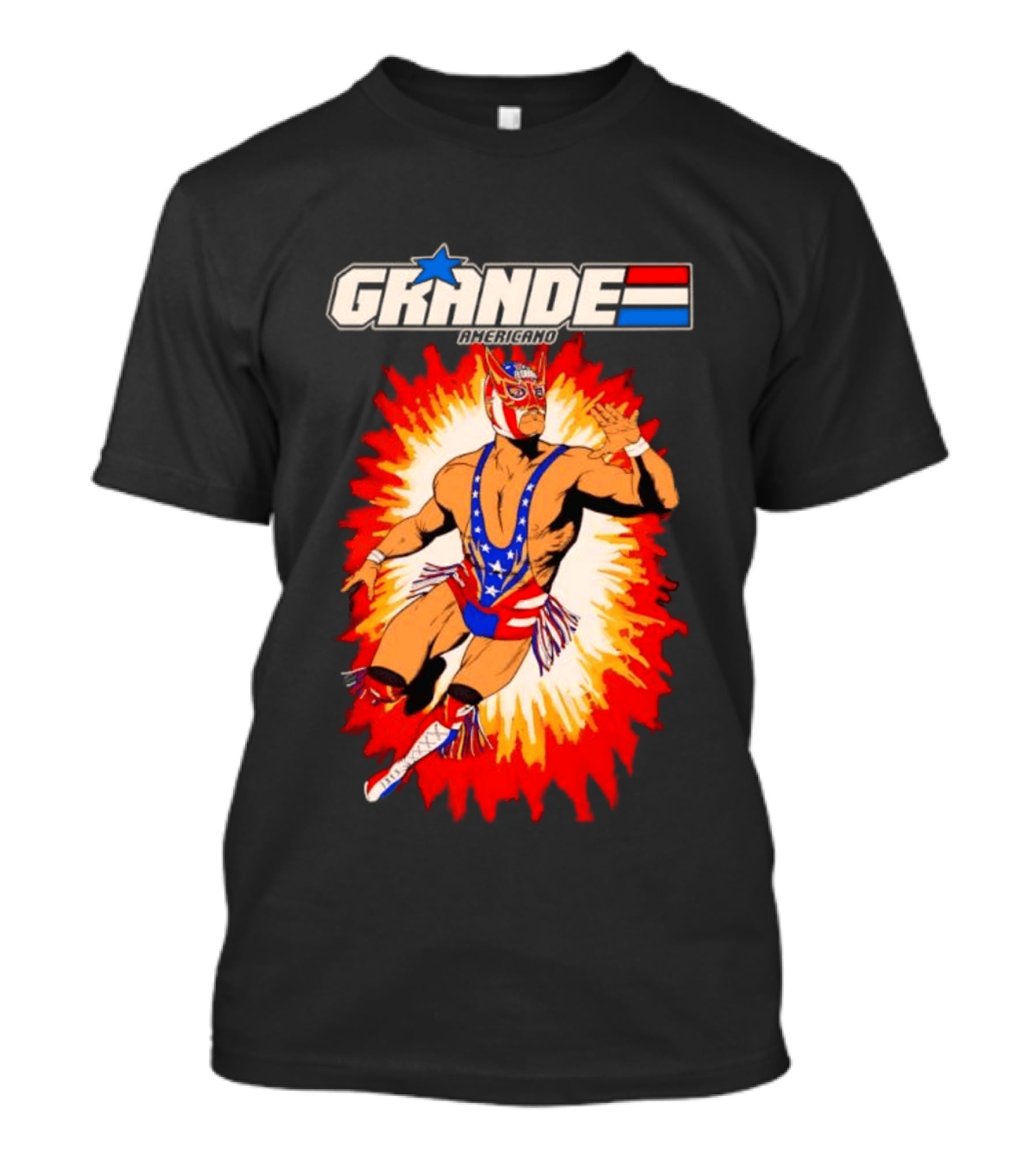 Grande Americano Luchador Wrestling Starburst T-Shirt