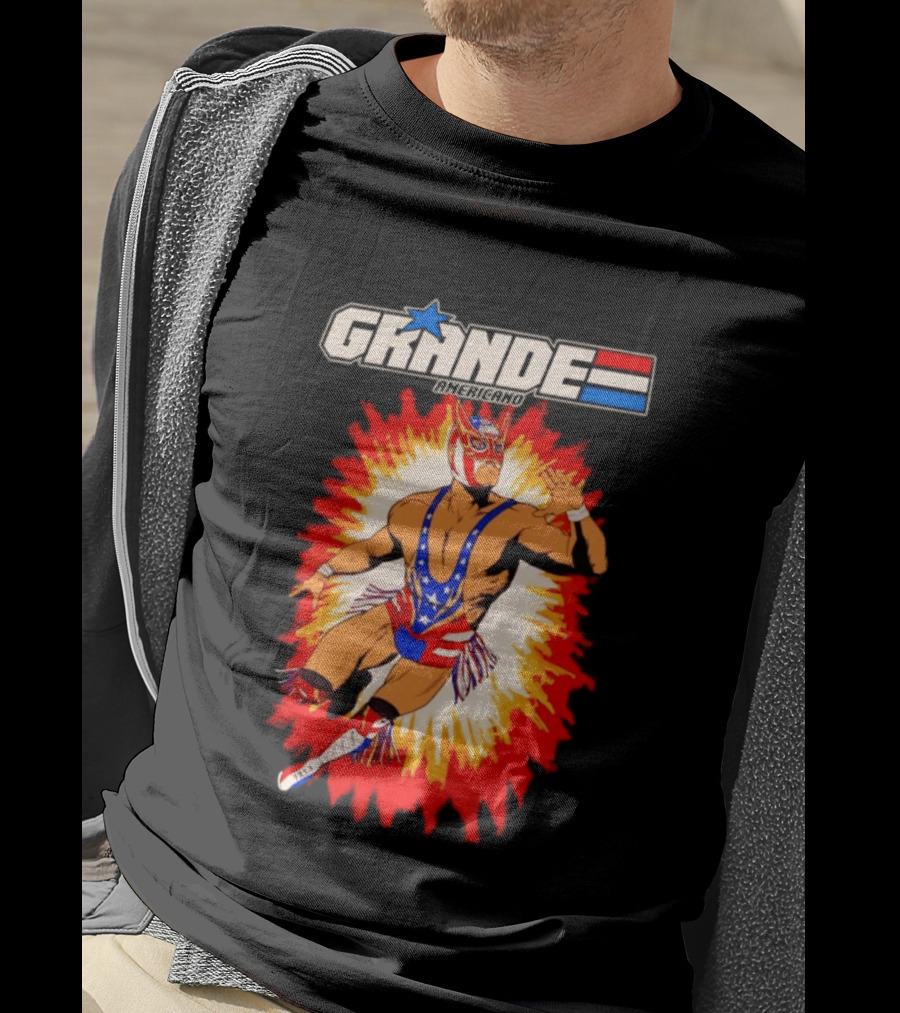 Grande Americano Luchador Wrestling Starburst T-Shirt