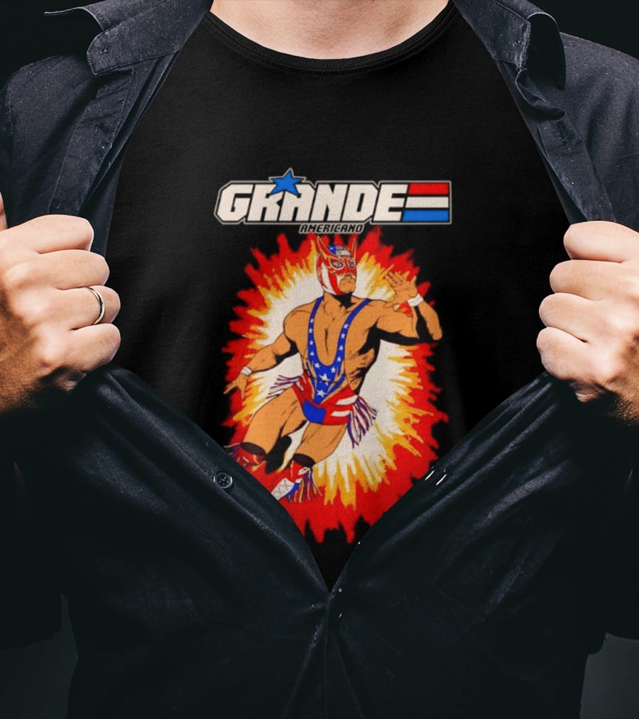 Grande Americano Luchador Wrestling Starburst T-Shirt