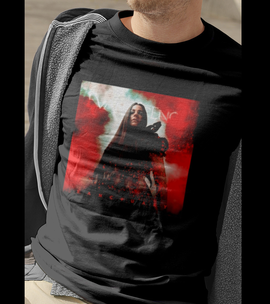 Evanescence Sanctuary Red Atmospheric Album Cover T-Shirt