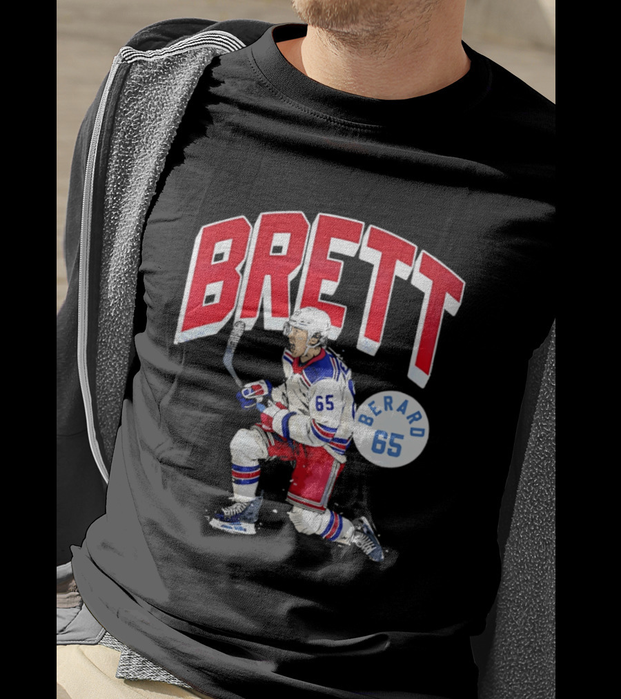 Brett Berard 65 New York Rangers Hockey T-Shirt