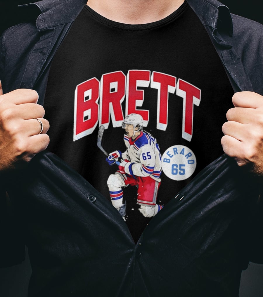 Brett Berard 65 New York Rangers Hockey T-Shirt