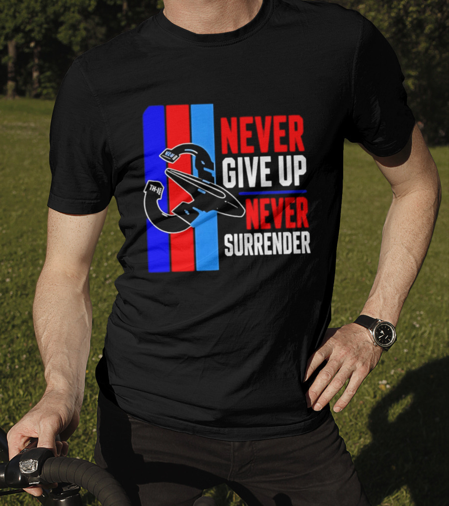 Galaxy Quest Never Give Up Never Surrender NSEA Protector Starship T-Shirt